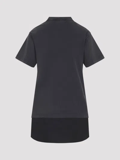 Balenciaga Women Hybrid T-shirt Dress With Sport Icon Logo In Black