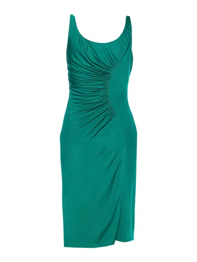 Versace Cocktail Dress Responsible Vicose Liquid Jersey In Green