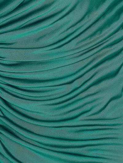 Versace Cocktail Dress Responsible Vicose Liquid Jersey In Green