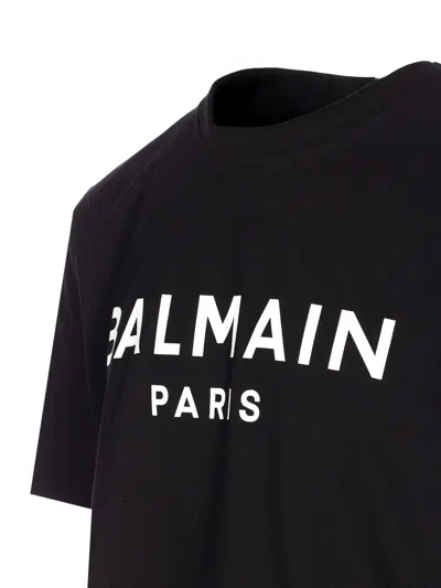 Balmain Print T-shirt In Black
