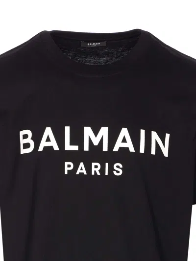 Balmain Print T-shirt In Black