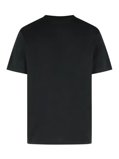 Balmain Black Logo T-shirt In Black
