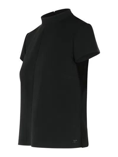 Courrèges Heritage Black Polyester Blend T-shirt In Black