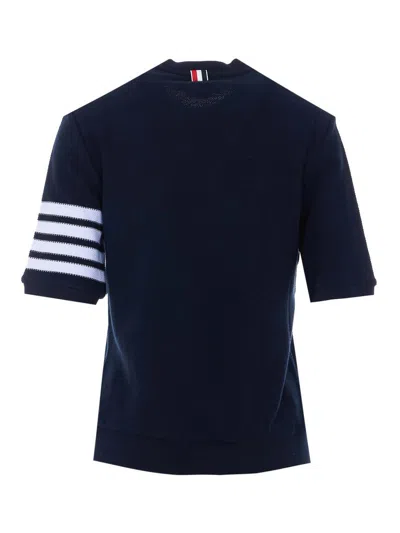 Thom Browne Blue T-shirt In Blue