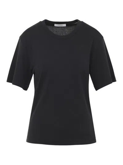 Lemaire Basic Crewneck T-shirt In Black