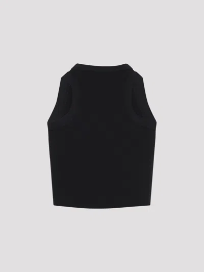 Givenchy Cotton Cropped Tank Top With Paris Print Clothing In Black