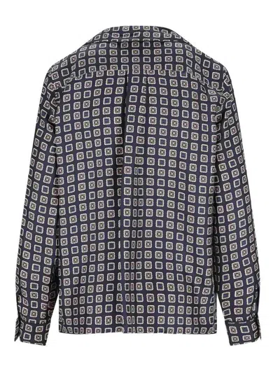 Max Mara Maxmara Mxmdisco Semi Fitted Printed Silk Shirt In Black