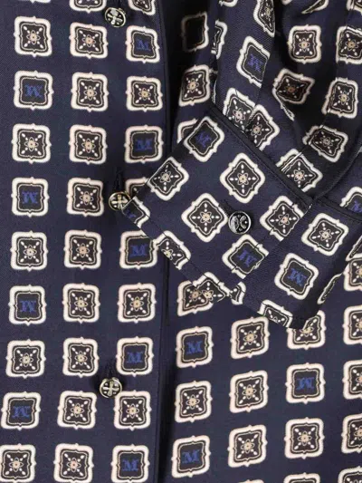 Max Mara Maxmara Mxmdisco Semi Fitted Printed Silk Shirt In Black
