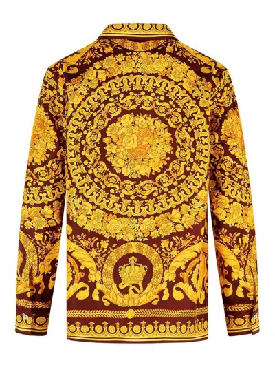 Versace Women Gold Barocco Shirt, S Luxury Shirts For Women Darveys In Multi