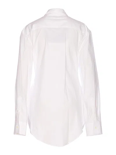 Jean Paul Gaultier Womens White Blue Grey Scanned Bra Stretch-cotton Shirt