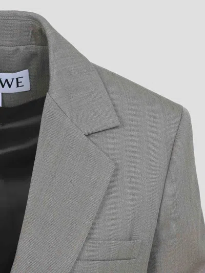 Loewe Single-breasted Buttoned Jacket In Gray