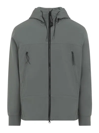 C.p. Company C.p.company Green Shell-r Goggle Polyester Jacket In Green