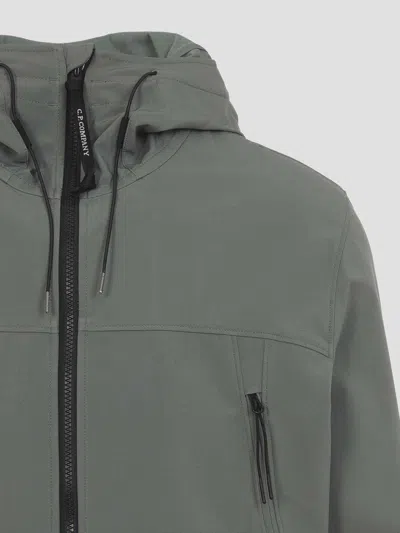 C.p. Company C.p.company Green Shell-r Goggle Polyester Jacket In Green