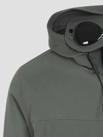 C.p. Company C.p.company Green Shell-r Goggle Polyester Jacket In Green