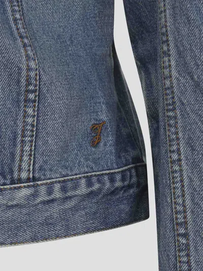 Jacquemus Classic Cotton Denim Jacket With Tailored Hem And Chest Pockets In Blue