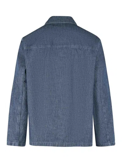 Jil Sander Structured Minimalist Jacket With Classic Collar In Blue