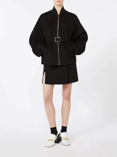 Sportmax Long-sleeved Jacket In Black