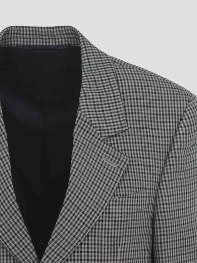 Balenciaga Tailored Wrap Jacket With Checkered Design For Women In Green
