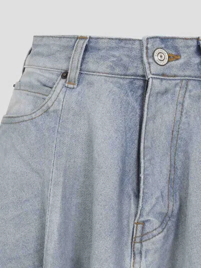 Balenciaga Maxi Skirt With Innovative Design And Five-pocket Style In Blue