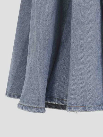 Balenciaga Maxi Skirt With Innovative Design And Five-pocket Style In Blue