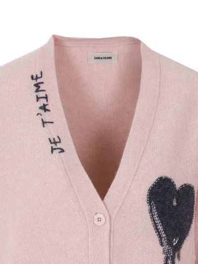 Zadig & Voltaire Womens Pearly Mirkaz V-neck Cashmere Cardigan In Silver