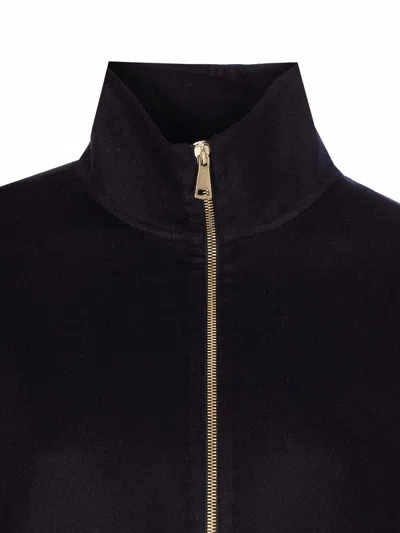 Fabiana Filippi Reversible Platinum And Mohair Jacket In Rock-color Frescolana In Blue