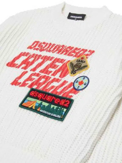 Dsquared2 Pullover With Applications In White