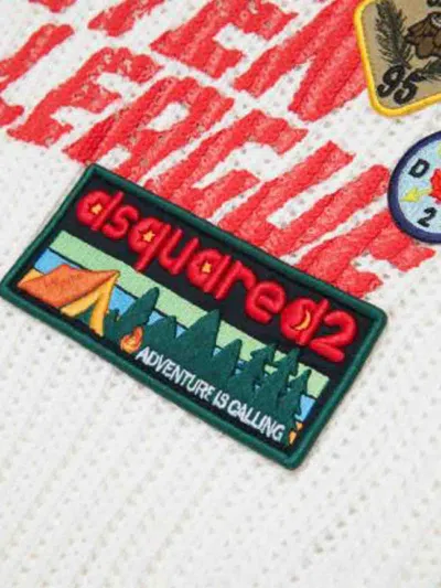 Dsquared2 Pullover With Applications In White