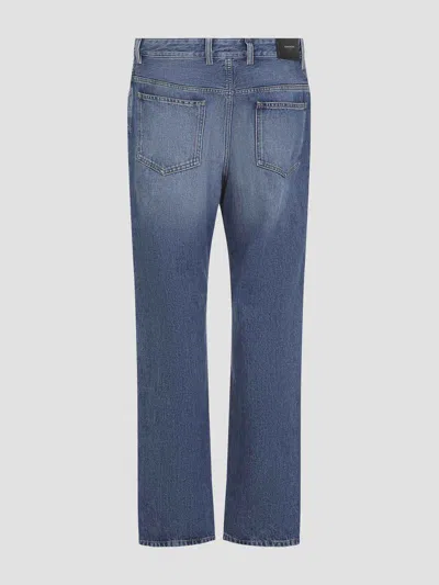 Givenchy Visible Stitching Flared Trousers In Blue