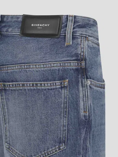 Givenchy Visible Stitching Flared Trousers In Blue