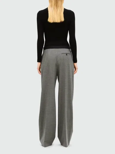 Msgm Pantalone Grey In Gray