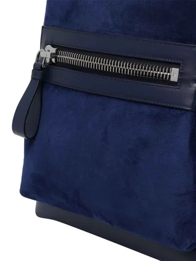 Tom Ford Blue Backpack In Blue