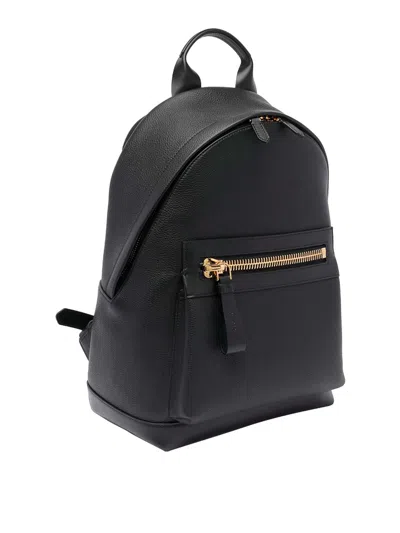 Tom Ford Black Backpack In Black