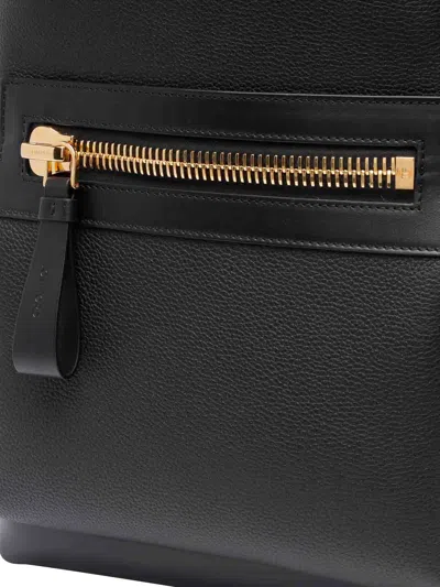 Tom Ford Black Backpack In Black