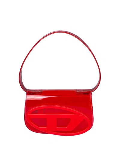 Diesel Bag Made Of Flexible Tpu With A Colorful Jelly-effect Finish In Red