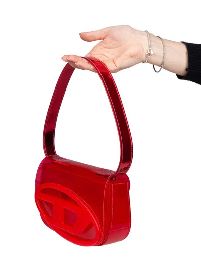 Diesel Bag Made Of Flexible Tpu With A Colorful Jelly-effect Finish In Red
