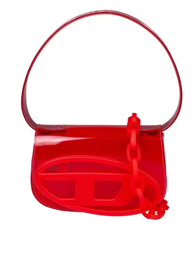 Diesel Bag Made Of Flexible Tpu With A Colorful Jelly-effect Finish In Red