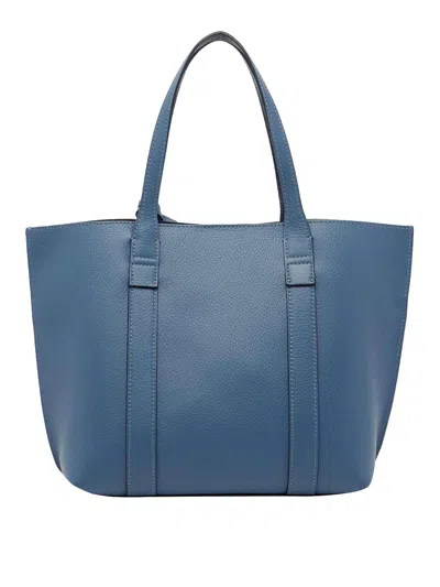 Hogan Script Shopping Bag In Blue