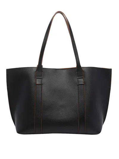 Hogan Medium  Script Shopping Bag In Black
