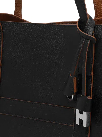 Hogan Medium  Script Shopping Bag In Black