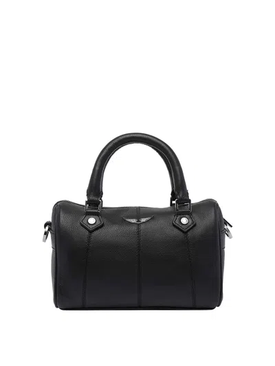 Zadig & Voltaire Xs Sunny Vibe Grained-leather Tote Bag In Black