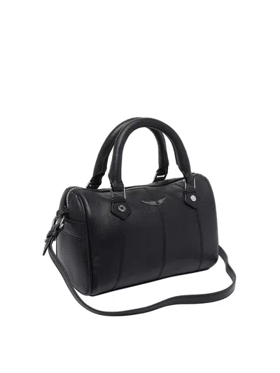Zadig & Voltaire Xs Sunny Vibe Grained-leather Tote Bag In Black
