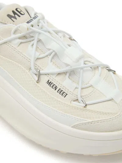Moon Boot Chunky Platform Sneakers Featuring Logo Inserts In White