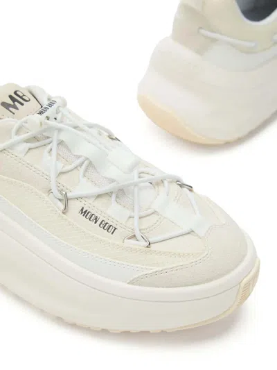 Moon Boot Chunky Platform Sneakers Featuring Logo Inserts In White