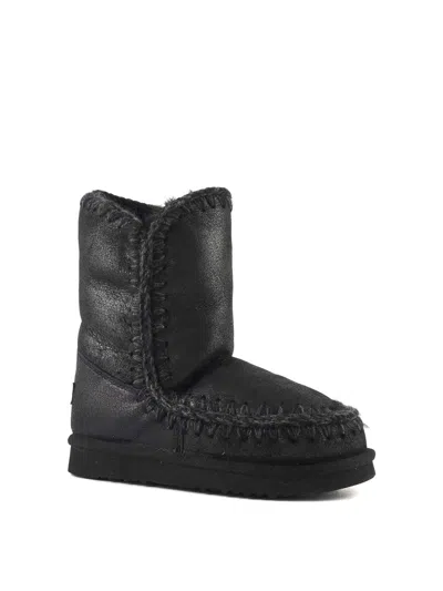 Mou Shearling-lined Ankle Boots In Multi