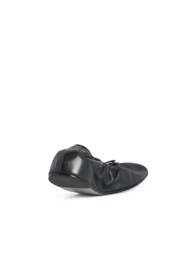Mm6 Maison Margiela Soft Leather Ballerina Flats With Gathered Edging In Multi