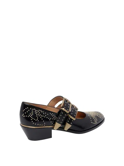 Chloé Chloe Elegant Pumps With Leather Construction And 4cm Heel Height In Multi