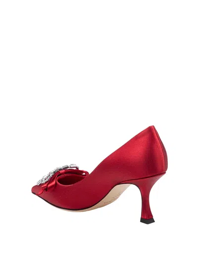 Jimmy Choo Women's Auria 70mm Crystal-embellished Bow Satin Pumps In Multi