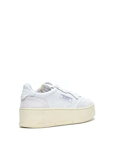 Autry White Platform Sneakers In Multi