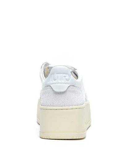 Autry White Platform Sneakers In Multi